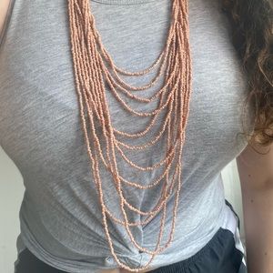 Pale Pink Beaded Necklace